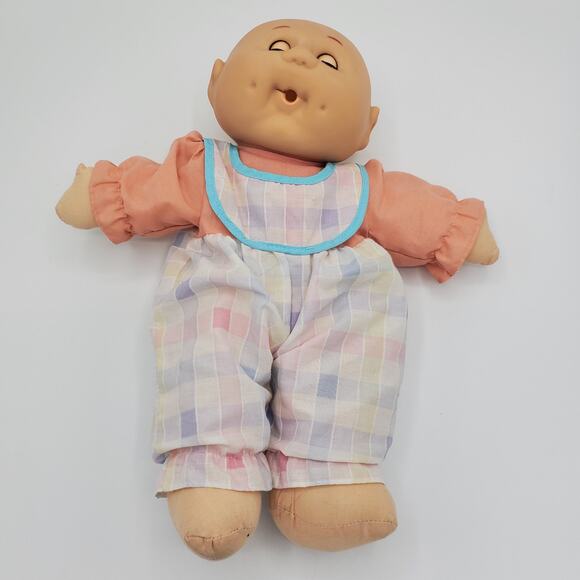 Uneeda Vintage Babydoll Pacifier Bald Blue Eyes Removable Binky Unisex Play Toy - Picture 10 of 10